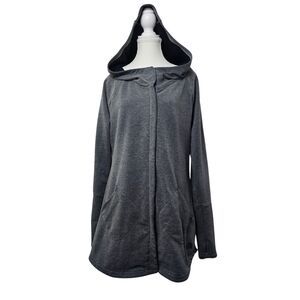 The North Face FlashDry Women's Gray Hooded Zip Up Jacket Size L